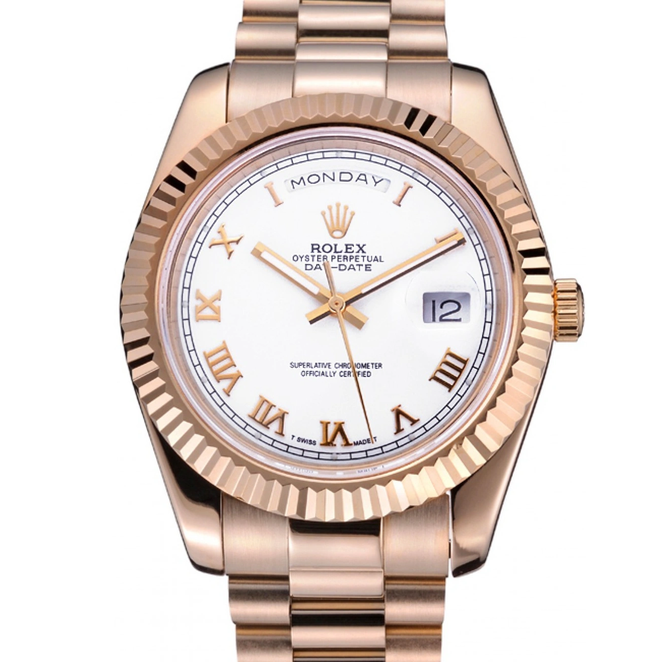 Gold Day-Date Bracelet Dial White 622546 Rolex 1016